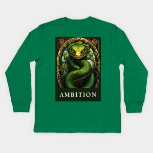 Enchanting Ambitions: Serpent House Pride Art Kids Long Sleeve T-Shirt